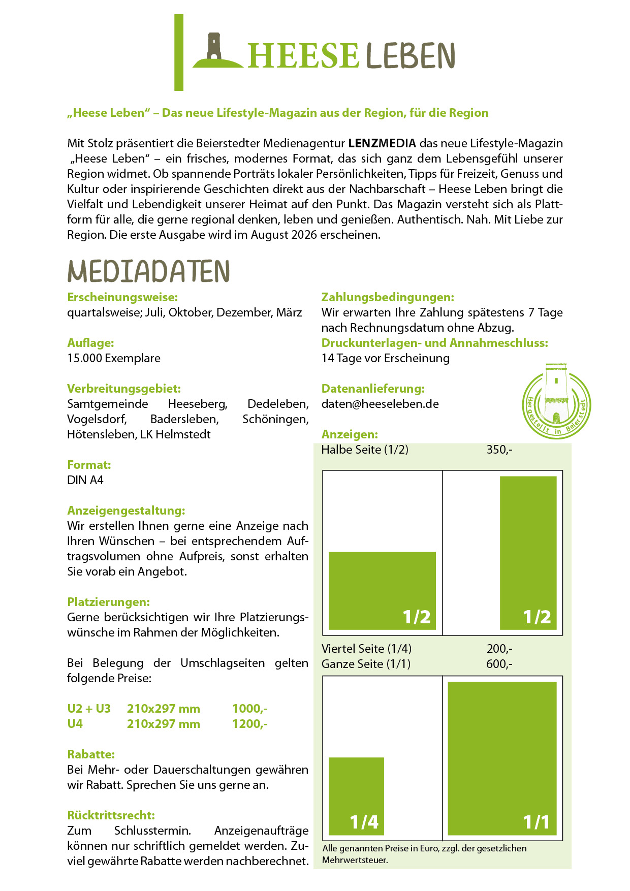 Mediadaten HEESELEBEN Vorschau
